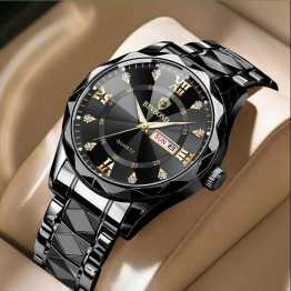 Binbond Stainless Steel Classic Waterproof Men Watch - Full Black