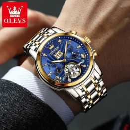 OLEVS Automatic Men’s Watch Stainless Steel Sports Luminous Date Luxury Mechanical Watch