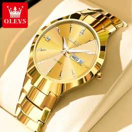 OLEVS Men's Watch Tungsten Steel Quartz Waterproof Watch